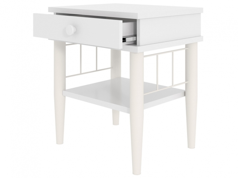 Прикроватная тумба "Лори" белый ГЗМИ