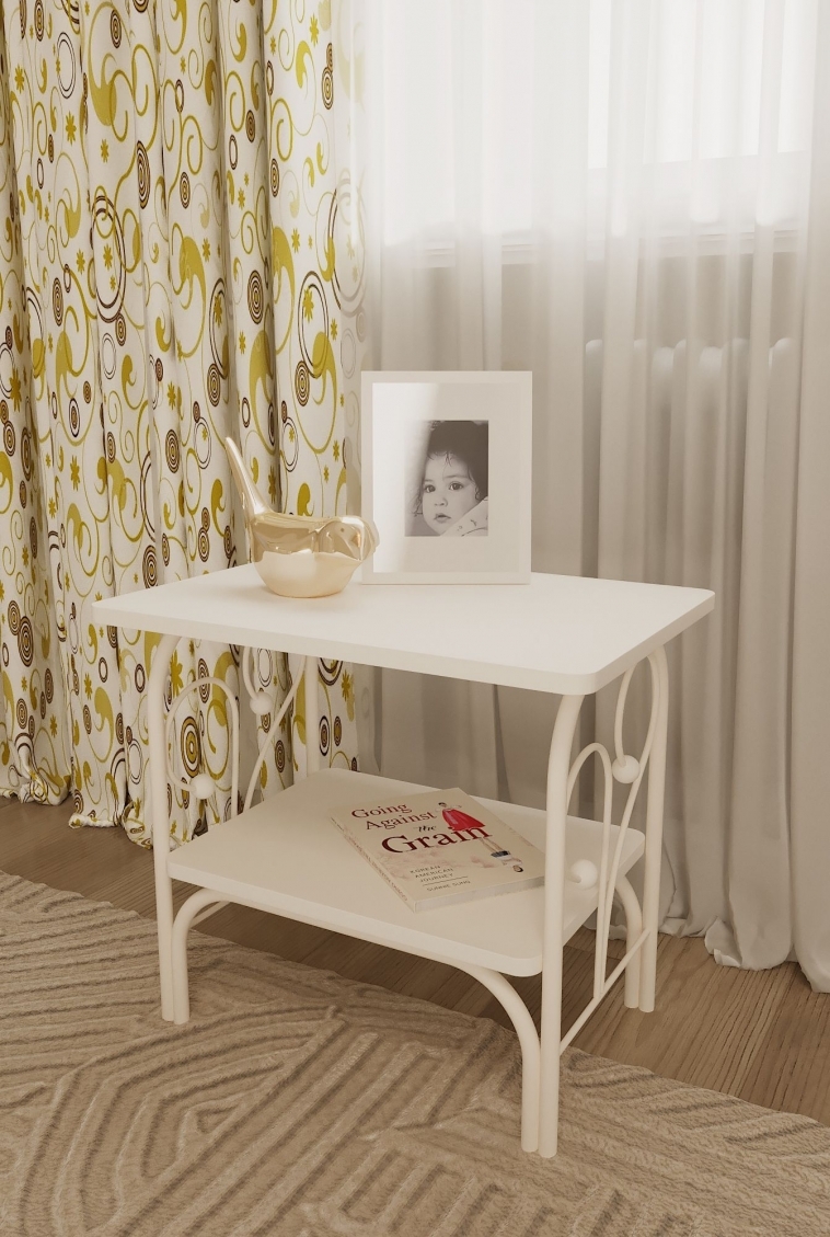 Прикроватная тумба "Версаль" белый/белый ГЗМИ