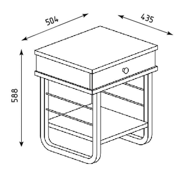 Прикроватная тумба "Грета" белый/белый ГЗМИ