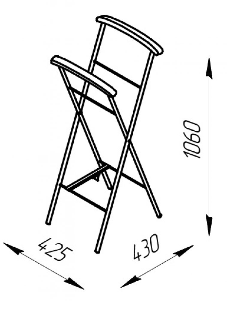 Вешалка напольная "Версаль" чёрный / махагон (красно-коричневый) ГЗМИ