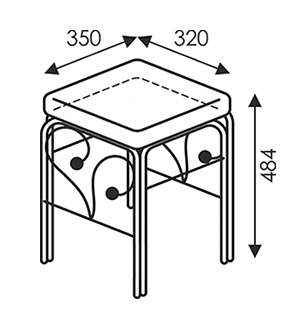 Банкетка "Версаль" черный ГЗМИ