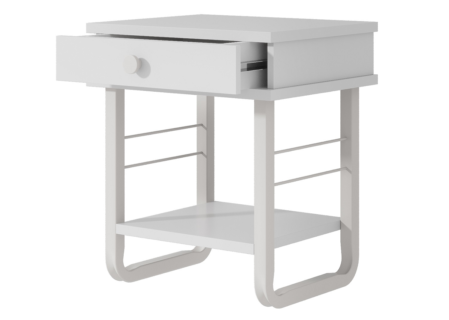 Прикроватная тумба "Грета" белый/белый ГЗМИ